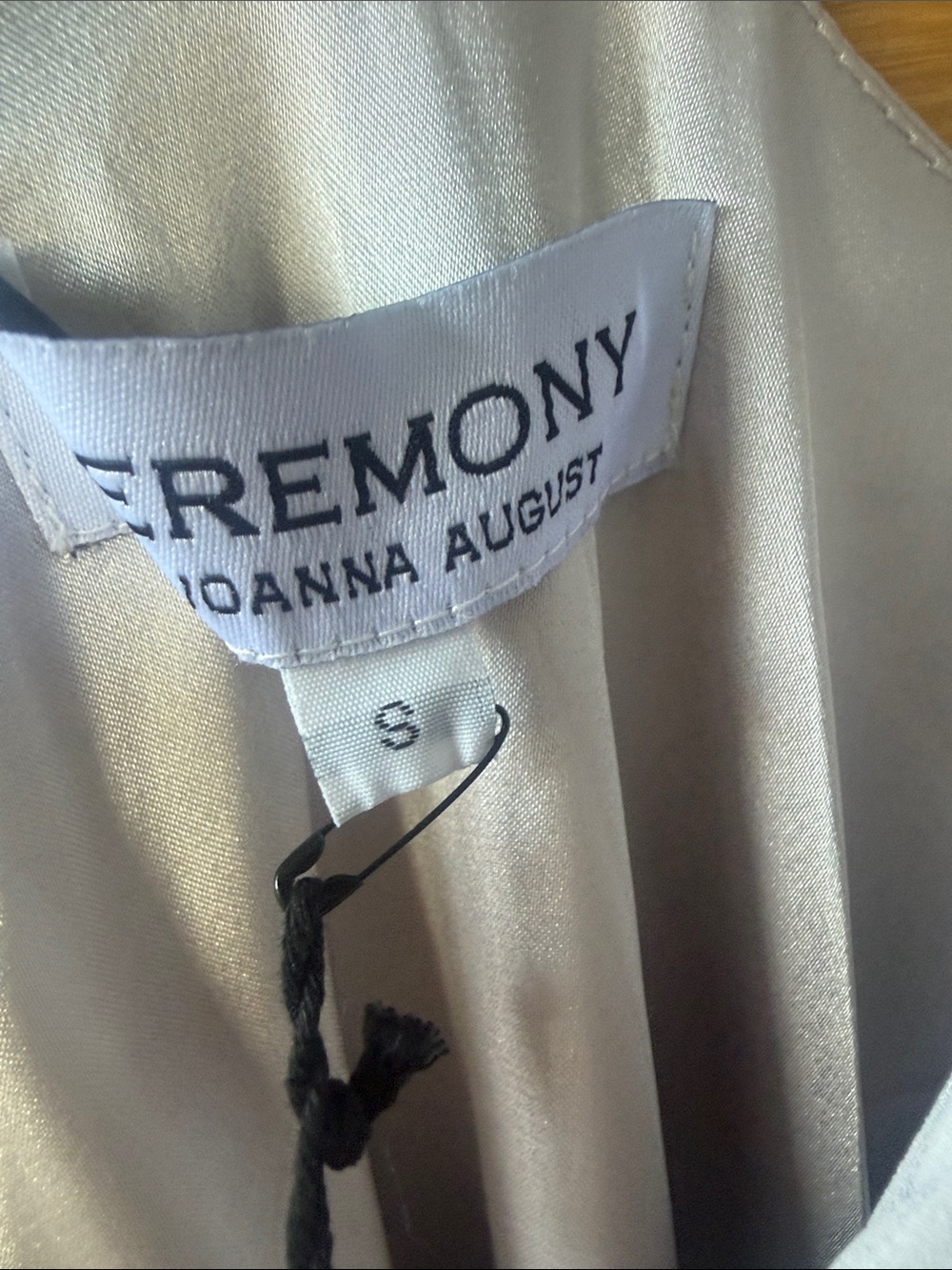 Ceremony by Joanna August Pale Gray Braided-Strap Wrap Maxi Dress - Picture 6 of 7